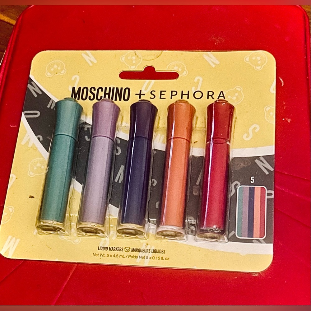 MOSCHINO + SEPHORA Liquid Lip Marker Set, *DISCONTINUED* HTF! BNIB